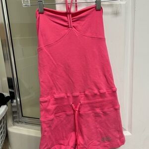 BEBE SPORTS Halter Romper, rhinestone Bebe logo